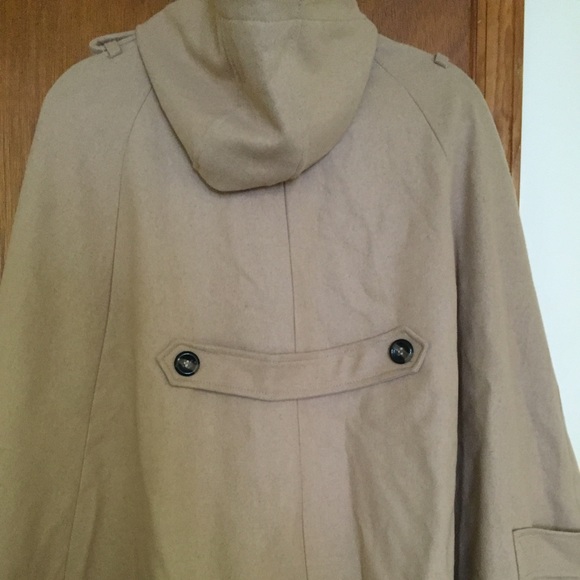 Asos Hooded Wool Trench Cape Coat - Picture 5 of 5